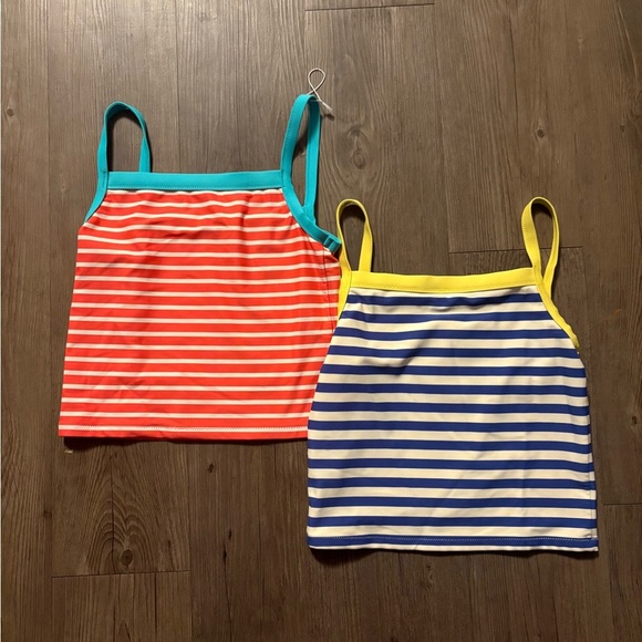 2-Pack Mini Boden Stripe Tankini Swim Top NEW - Picture 3 of 7